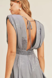 Maat Draped Romper with Pleated Shoulder Pad Detail — thumbnail 5