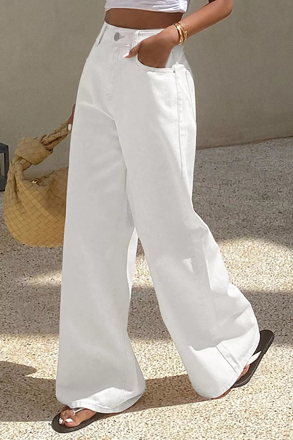Amaterasu Solid Color Loose Casual Jeans — view 4