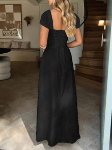 Oshun Sweetheart Neck Short Sleeve Maxi Dress — thumbnail 12
