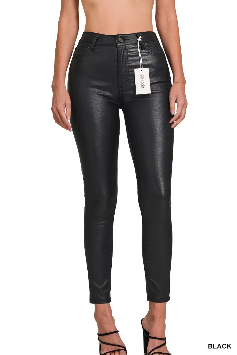 Sekhmet Faux Leather Skinny Pants — view 3