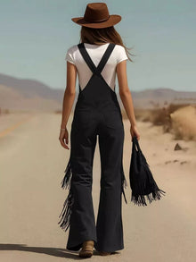 Freya Fringe Detail Flare Leg Overalls — thumbnail 6