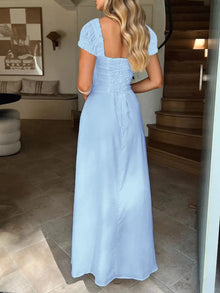 Oshun Sweetheart Neck Short Sleeve Maxi Dress — thumbnail 16