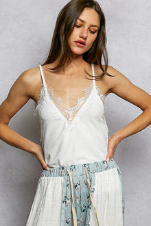 Selene Lace Trim Ribbed Cami — thumbnail 9