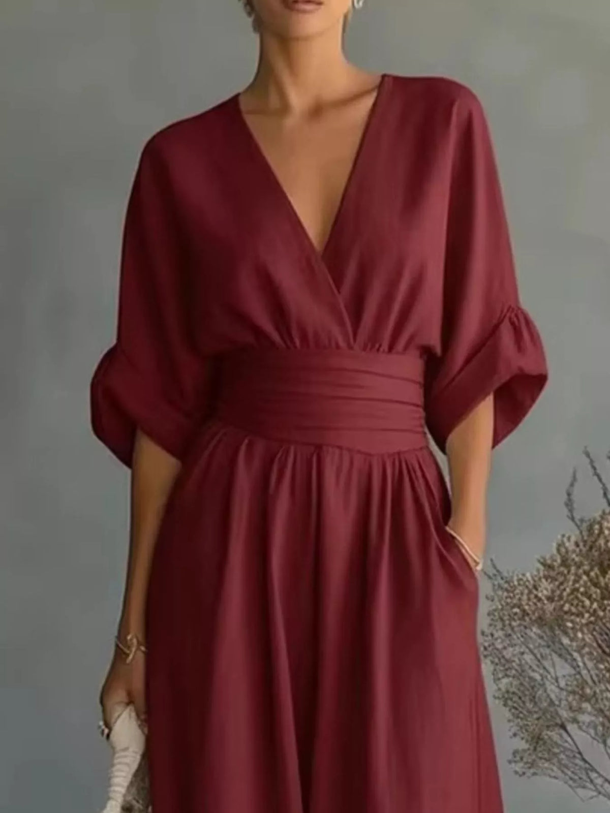 Hera Half Sleeve Wide Leg Jumpsuit — view 7