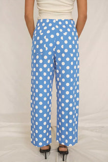 Iris Polka Dot Print Patched Pocket Mid-rise Straight Leg Pants — thumbnail 4