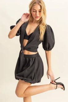 Nyx Front Tie Top and Bubble Hem Shorts — thumbnail 3