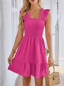 Hathor Smocked Square Neck Wide Strap Dress — thumbnail 11