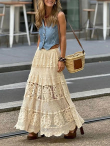 Morrigan Openwork Crochet Maxi Skirt — thumbnail 3