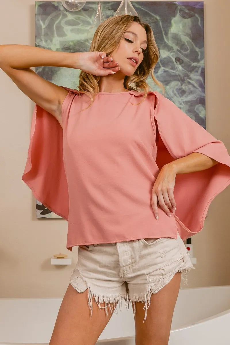 Hathor Woven Top With Fold Over Back Detail — view 7