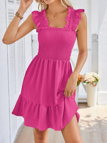 Hathor Smocked Square Neck Wide Strap Dress — thumbnail 10