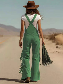 Freya Fringe Detail Flare Leg Overalls — thumbnail 2