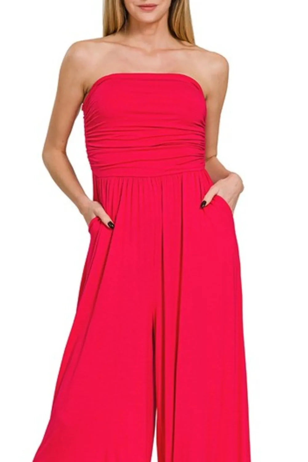Hera Double Layered Strapless Tube Top Jumpsuit — view 2
