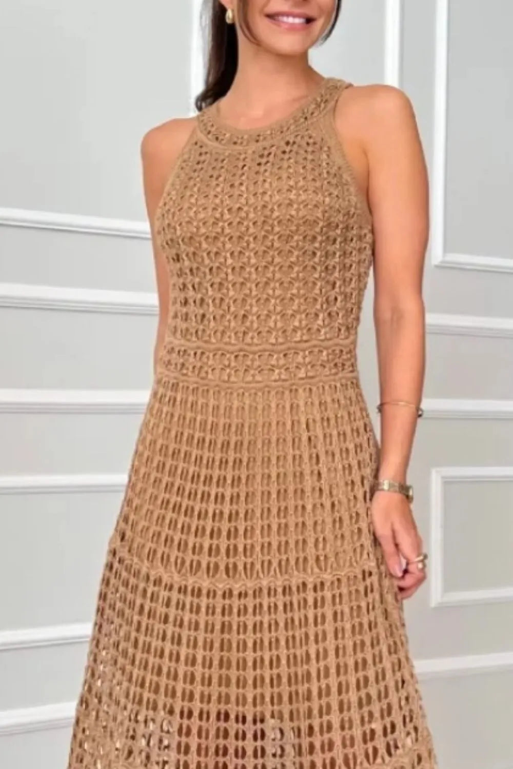 Gaia Hollowed-Out Sleeveless Maxi Dress — view 6