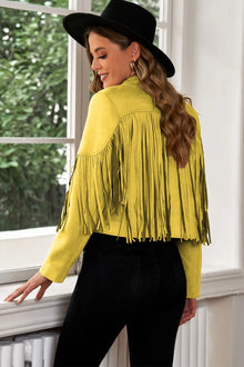 Athena Fringe Trim Lapel Collar Cropped Blazer — thumbnail 10