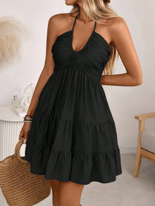 Ishtar Smocked Halter Neck Tiered Dress — thumbnail 25