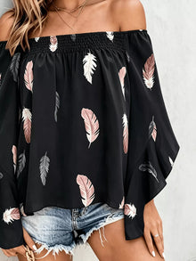 Eir Printed Off Shoulder Blouse — thumbnail 16