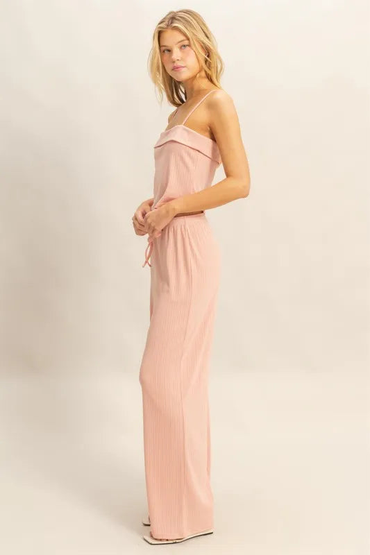 Vesta Rib Knit Cami Top and Pants Set — view 3