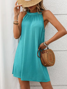 Ishtar Textured Grecian Neck Mini Dress — thumbnail 11