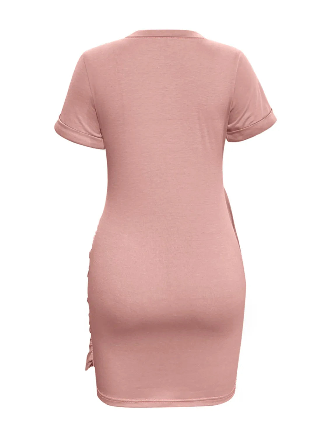 Venus Round Neck Short Sleeve Mini Tee Dress — view 4