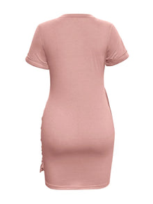 Venus Round Neck Short Sleeve Mini Tee Dress — thumbnail 4