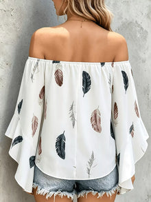 Eir Printed Off Shoulder Blouse — thumbnail 3