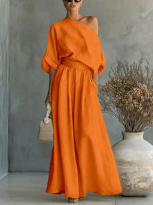 Maat One Shoulder Top and Wide Leg Pants Set — thumbnail 11