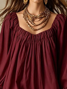 Oshun Flowy Balloon Sleeve Mini Dress — thumbnail 13