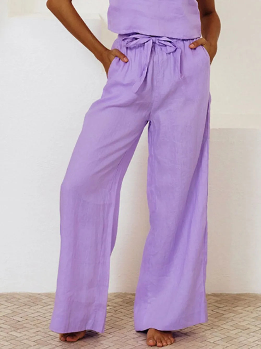 Hathor Square Neck Sleeveless Top and Pants Set — view 9
