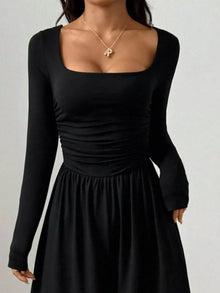 Bastet Ruched Square Neck Wide-Leg Jumpsuit — thumbnail 2
