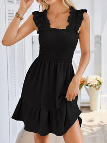 Hathor Smocked Square Neck Wide Strap Dress — thumbnail 7