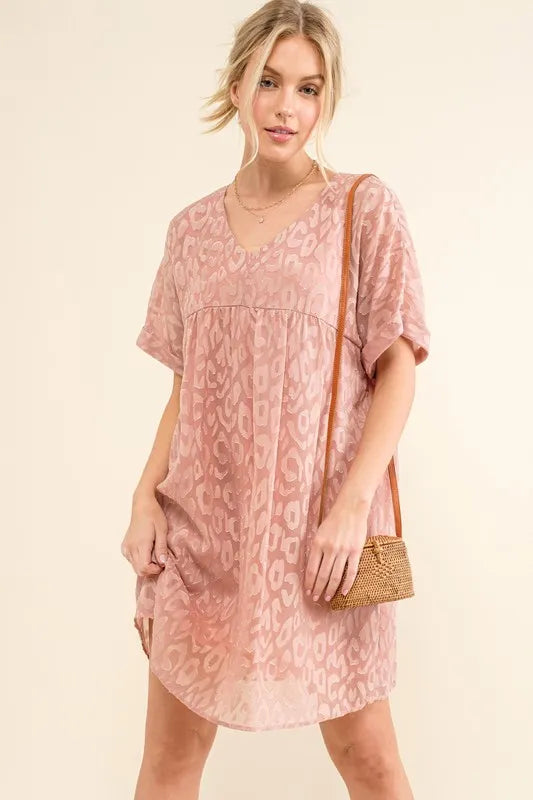 Freya Leopard Babydoll Dress — view 7