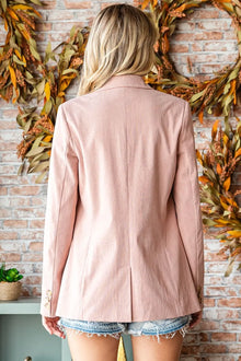 Athena Single-Breasted Flap Pocket Corduroy Blazer — thumbnail 2