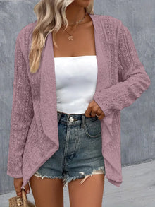 Brigid Eyelet Roll-Tab Sleeve Cardigan — thumbnail 11