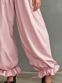 Bastet Smocked Ruffle Hem Wide Leg Pants — thumbnail 5