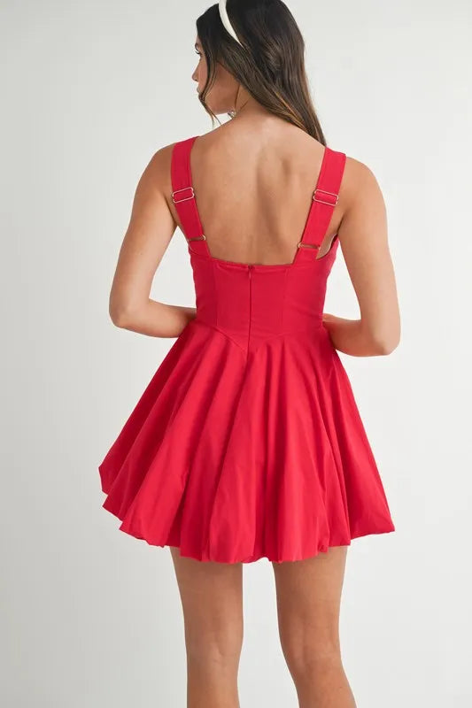Maat Poplin Square Neckline Bubble Mini Dress — view 2