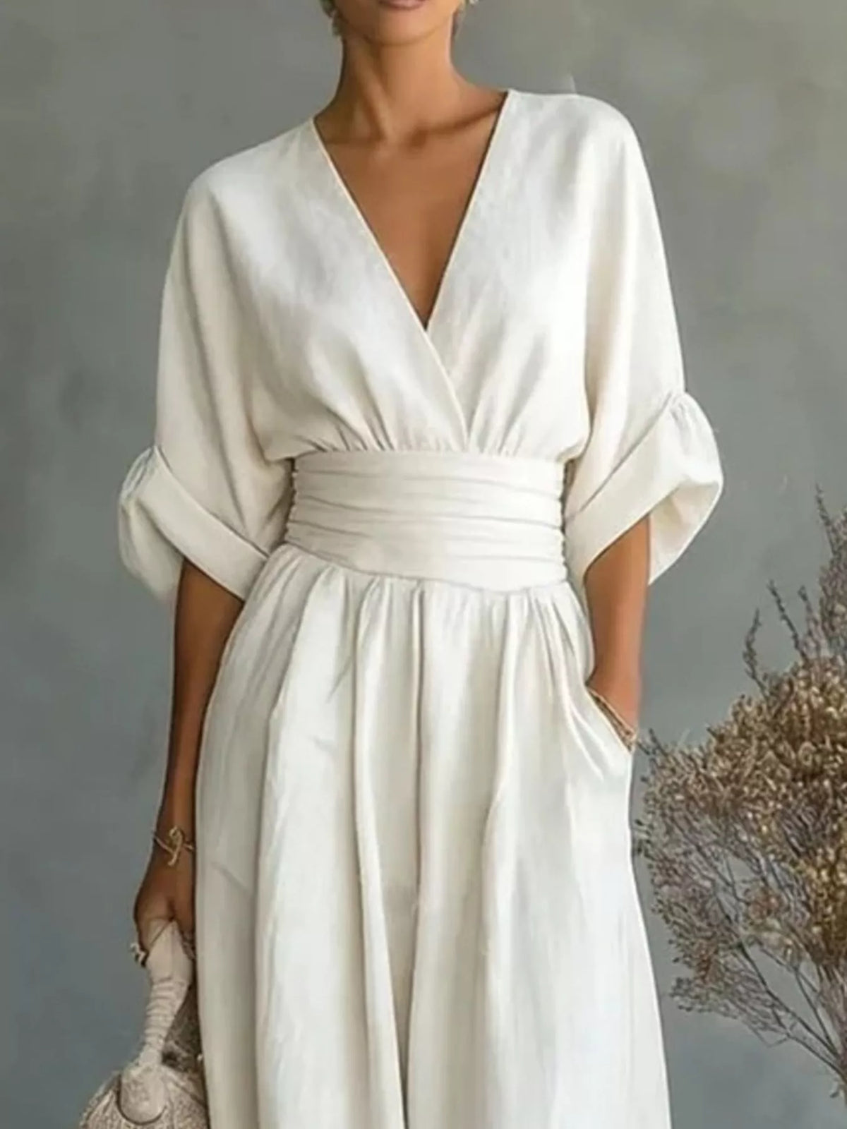 Hera Half Sleeve Wide Leg Jumpsuit — view 5
