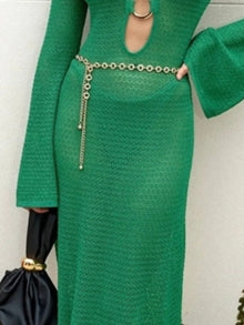 Kali Slit Plunge Flare Sleeve Cover-Up Dress — thumbnail 14