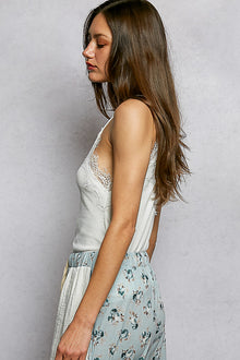 Selene Lace Trim Ribbed Cami — thumbnail 10