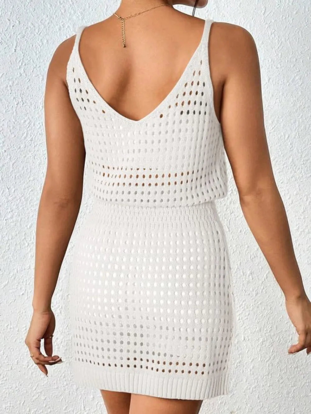 Morrigan Openwork V-Neck Sleeveless Cover Up Dress — view 4
