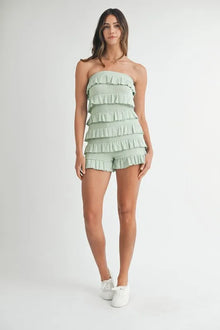 Gaia Ruffled Tube Romper — thumbnail 9
