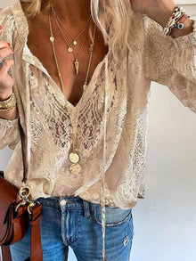 Morrigan Lace Tie-Neck Blouse — thumbnail 11