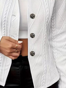 Athena Textured Knit Button-Front Blazer — thumbnail 20