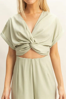 Lakshmi Twisted Front Short Sleeve Top and Wide Leg Pants Set — thumbnail 5