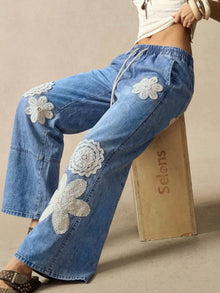 Artemis Wide-Leg Drawstring Jeans — thumbnail 4