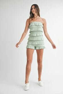 Gaia Ruffled Tube Romper — thumbnail 7