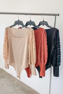 Bastet Textured Puff Sleeve Bodysuit — thumbnail 5