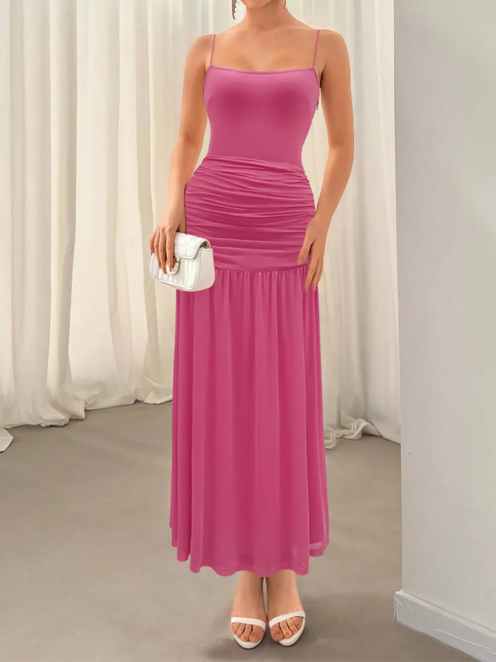Hathor Ruched Maxi Cami Dress — view 5