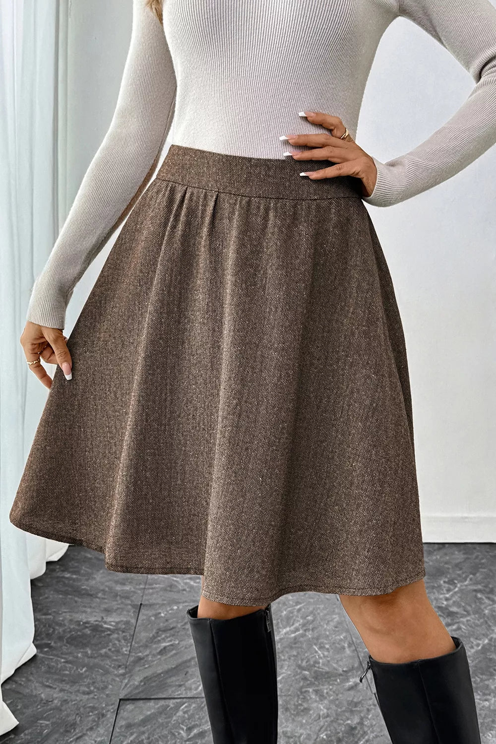 Sekhmet A-Line Textured Skirt — view 1