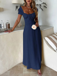 Oshun Sweetheart Neck Short Sleeve Maxi Dress — thumbnail 20
