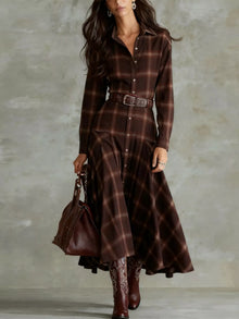 Rhea Plaid Button-Down Shirt Dress — thumbnail 1